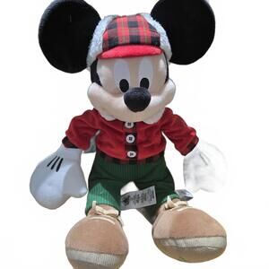 Disney Store Holiday Mickey Mouse Plush / 15" / 2017 Christmas Collection / EUC